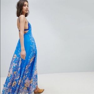 Free People Blue Floral Maxi Dress